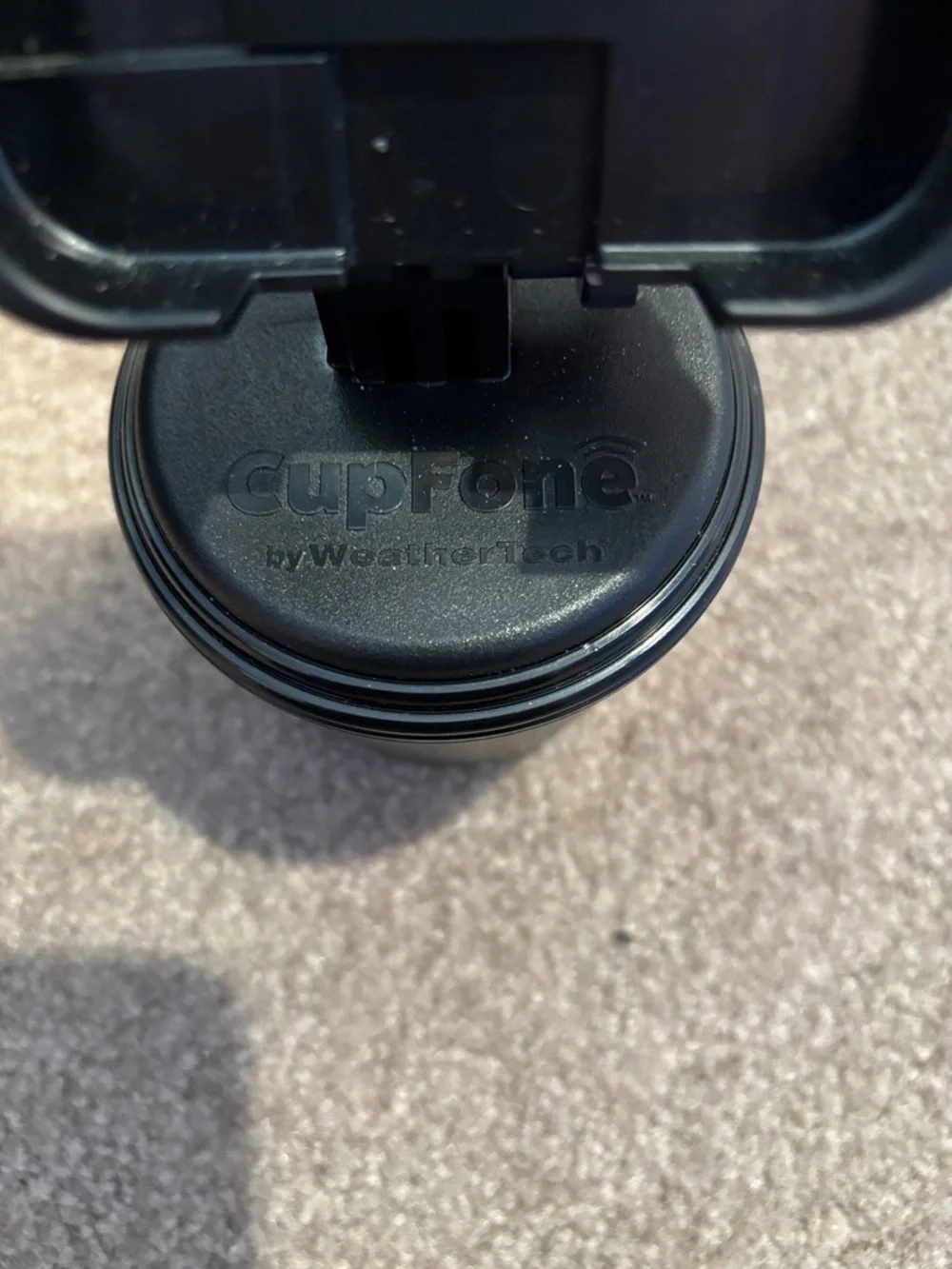 WeatherTech Universal Black Cup Holder Phone Mount with Adjustable Cradle